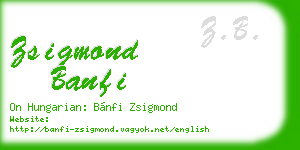 zsigmond banfi business card