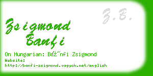 zsigmond banfi business card